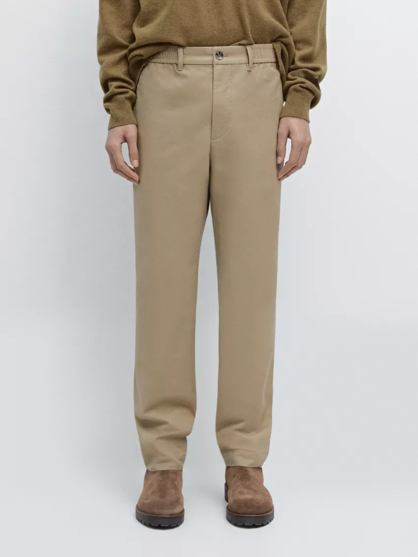Pantaloni jogger fit in misto cotone