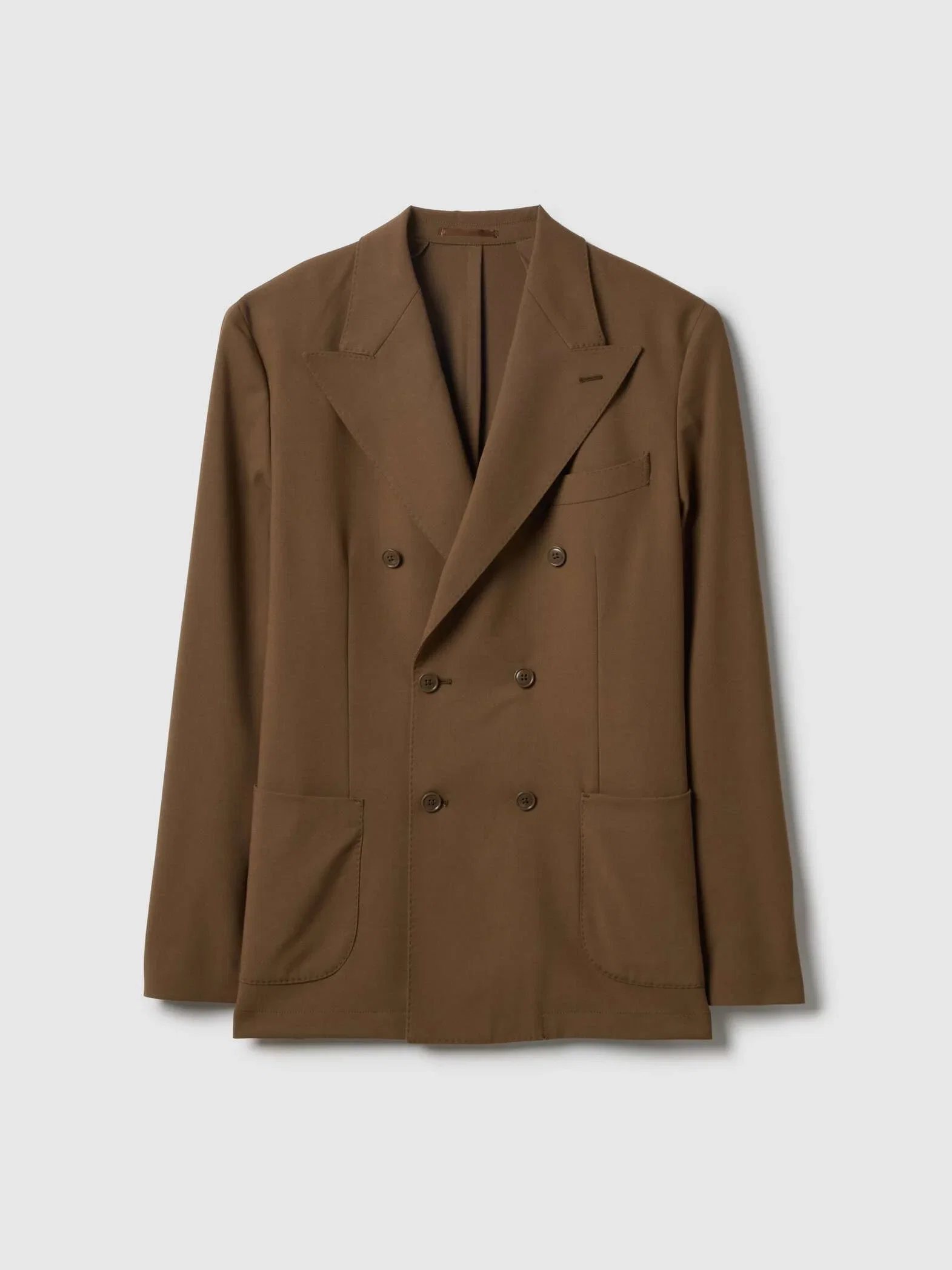 Blazer doppiopetto marrone slim-fit