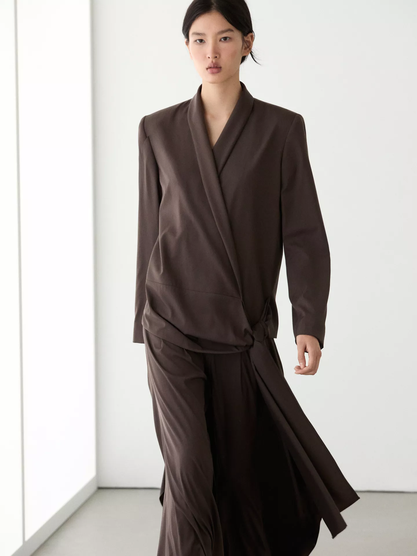 Blazer con dettaglio a fiocco