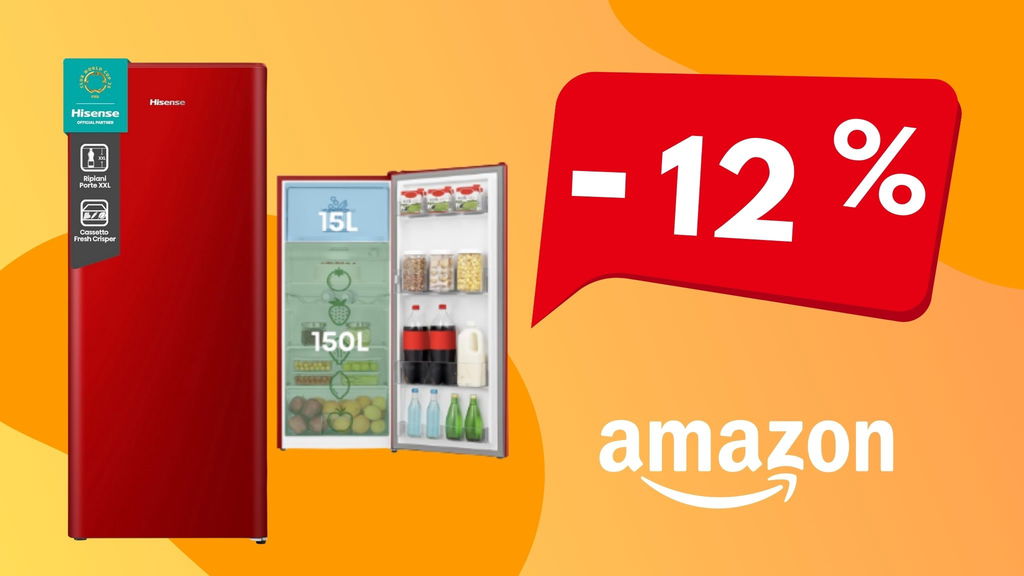 Il frigorifero rosso fuoco che rende unica qualsiasi cucina: l'offerta Amazon