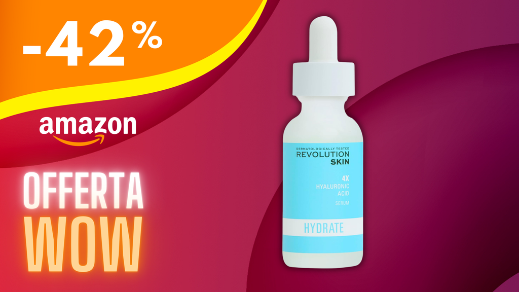 Il siero viso all'acido ialuronico economico in sconto su Amazon