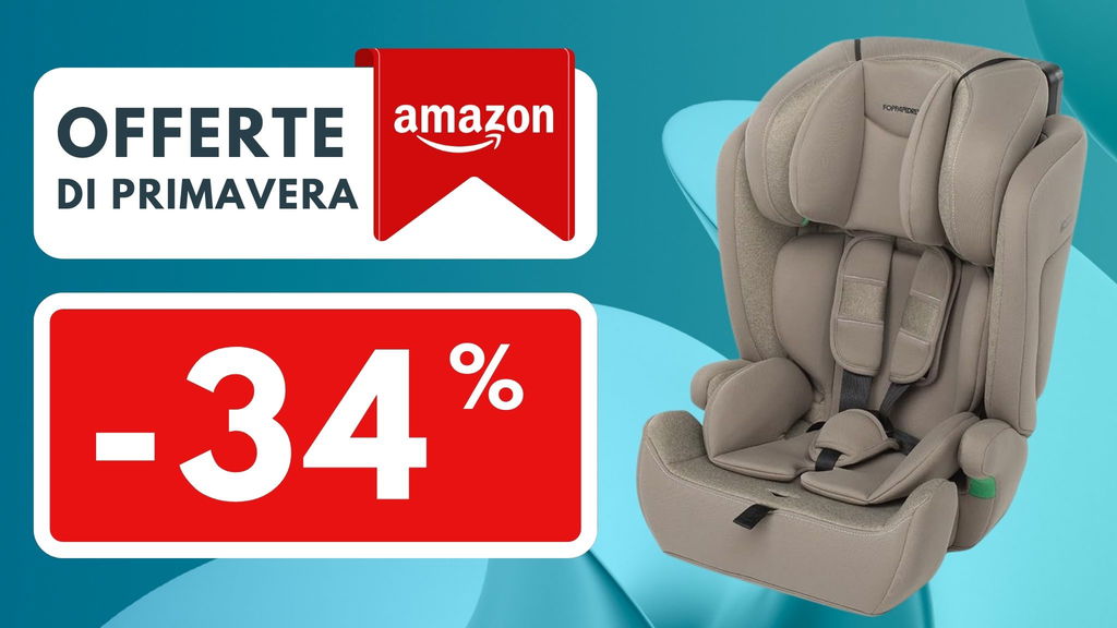 Il seggiolino auto Foppapedretti in super offerta: al 34% in meno su Amazon