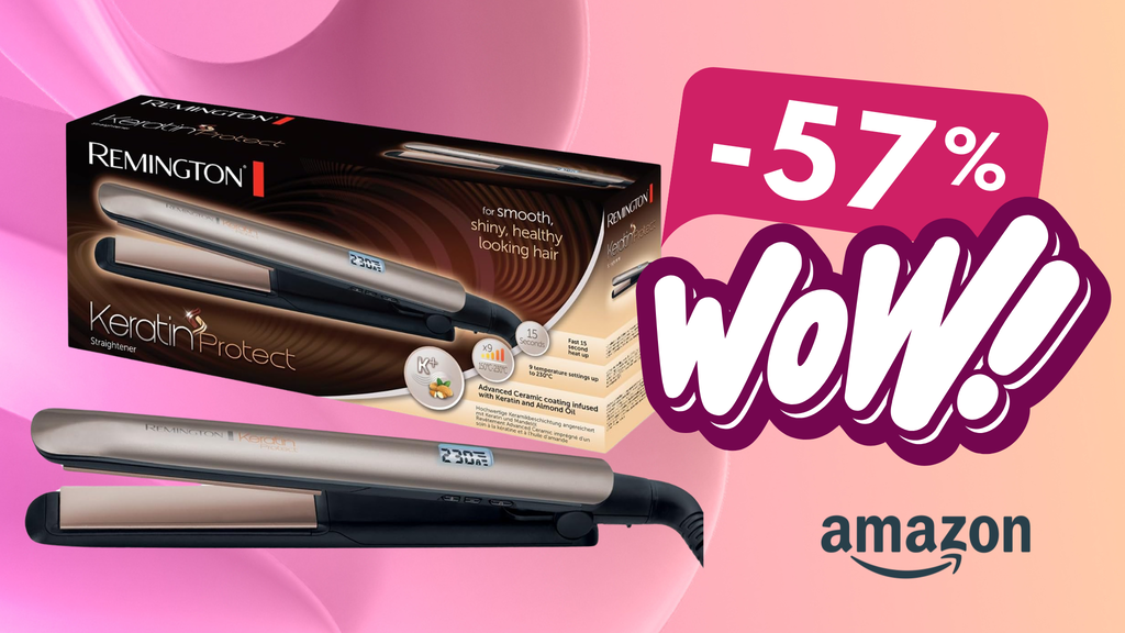 La piastra per capelli Remington con Cheratina e olio di mandorle