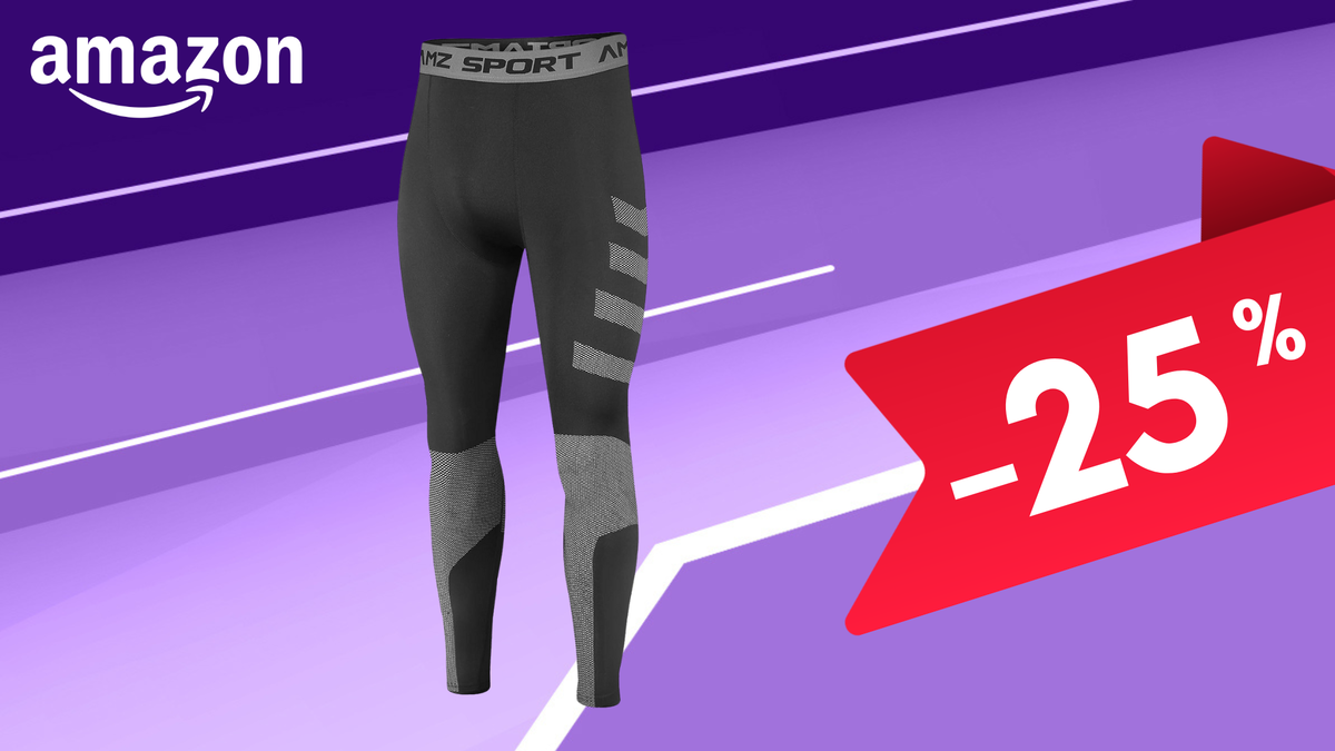 I pantaloni sportivi a compressione di AMZSPORT ora in offerta