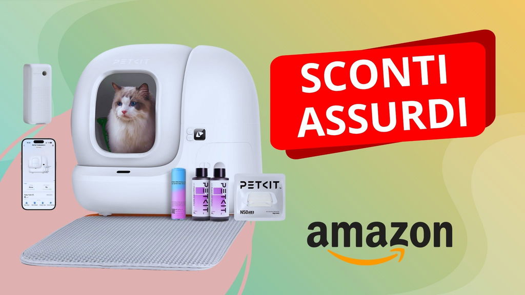 Lettiera automatica autopulente per gatti a 100 euro di sconto: solo su Amazon