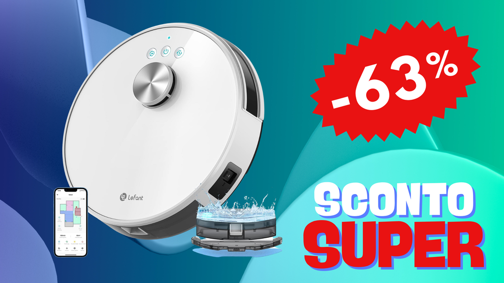 Il robot aspirapolvere lavapavimenti M1 di Lefant in super sconto