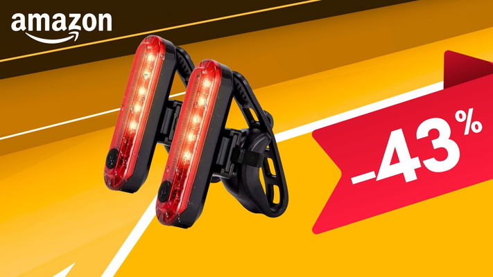 Illumina ogni uscita in bici: luce posteriore USB in promo su Amazon