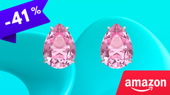 Orecchini swaroski rosa con label sconto