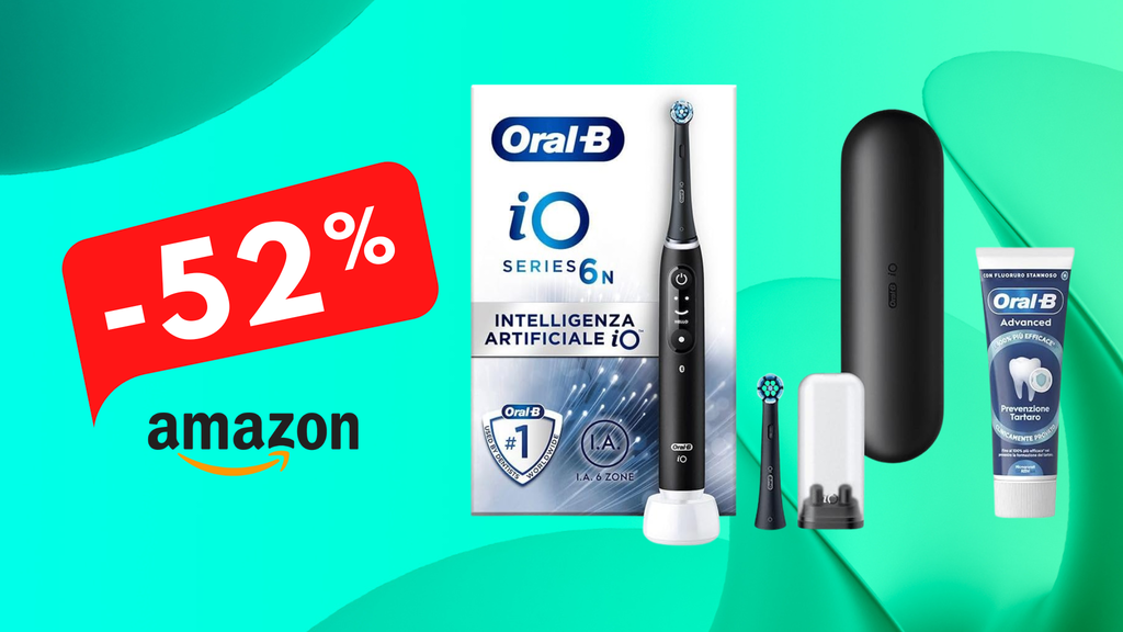 Spazzolino elettrico ricaricabile Oral-B iO 6N: meno di metà prezzo