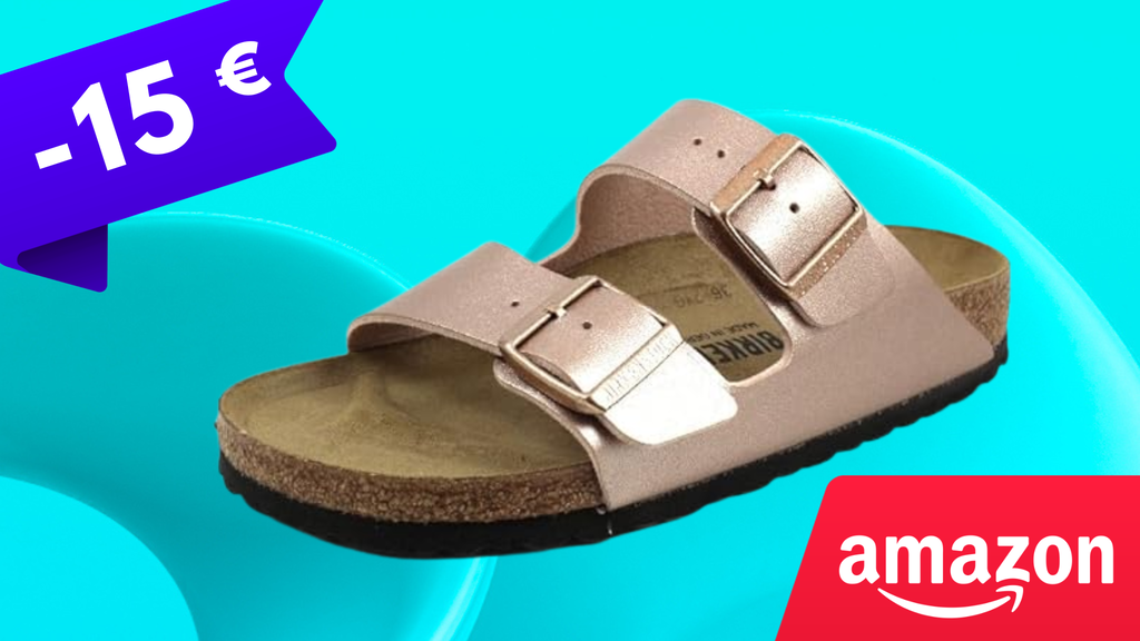 I sandali Birkenstock Arizona rosa, ora in offerta