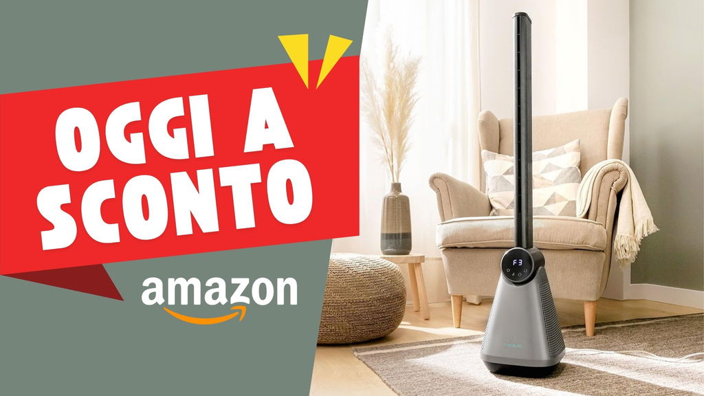 Ventilatore a torre Cecotec con label oggi a sconto