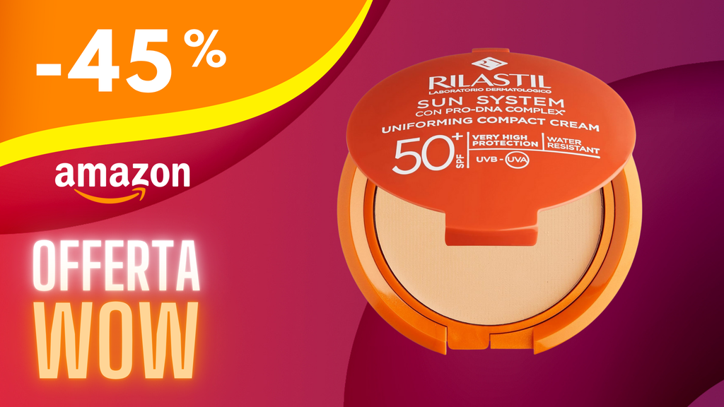fondotinta con protezione solare in primo piano e sconto 