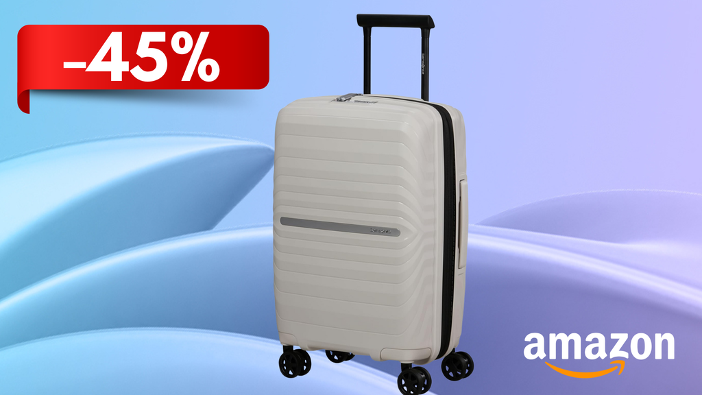Trolley Samsonite offerta al Prime Day: il bagaglio a mano leggero e resistente