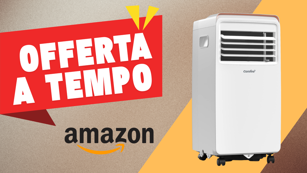 COMFEEâ condizionatore portatile offerta in primo piano con label offerta a tempo