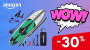 Tavola da SUP Rolimate in super promo in primo piano su sfondo colorato