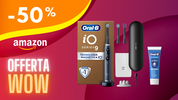 Oal-b a metÃ  prezzo in primo piano su sfondo colorato e label sconto