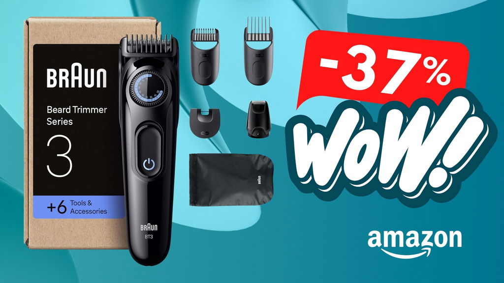 Regolabarba Braun in super offerta: solo per oggi a -37%