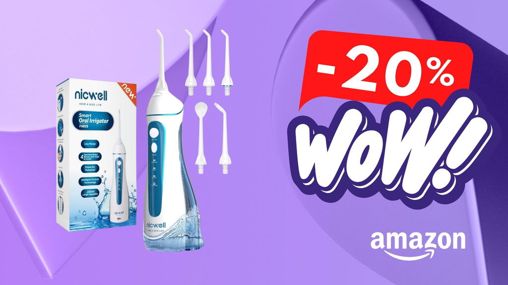 Offerta -20% Idropulsore dentale portatile: gengive sane anche in viaggio