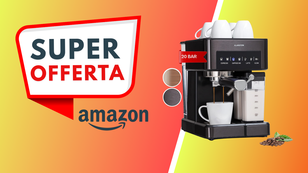 Macchinetta Klarstein per caffè espresso e cappuccino: solo per oggi prezzo wow!