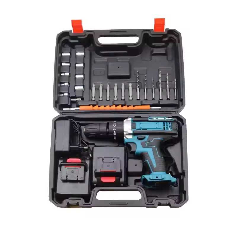 Set di punte a percussione a batteria, con 2 batterie da 21 V 1,5 Ah
