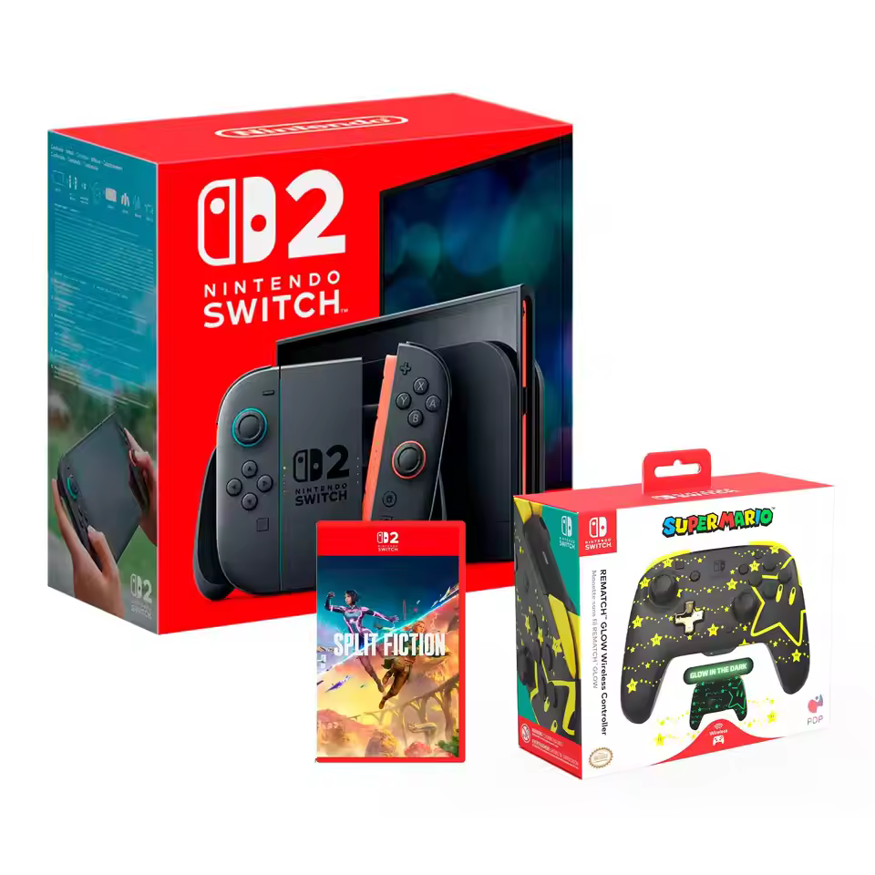 Console Nintendo Switch 2 + Controller wireless Rematch Glow Mario Sta...