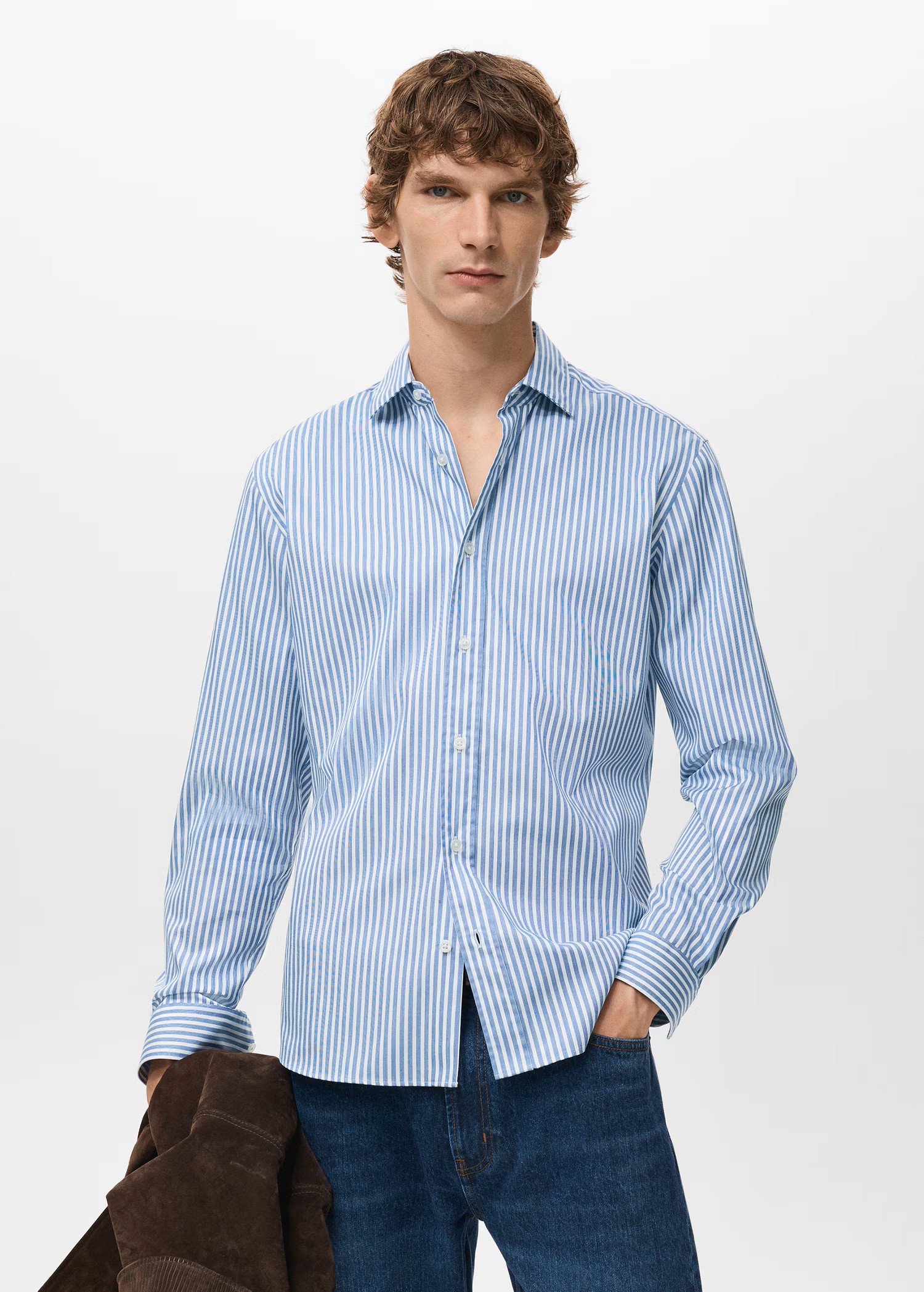Camicia cotone righe regular-fit