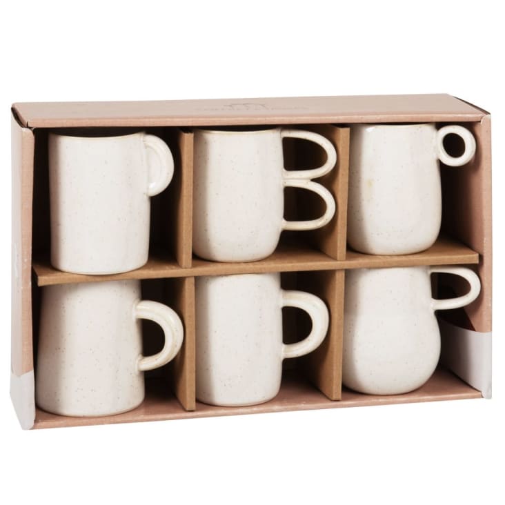 WADI - Set tazze (x6) in ceramica bianca