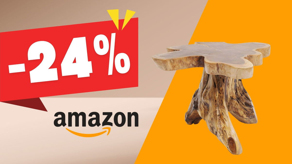 Tavolino in legno di Teak: solo su Amazon oggi è al 24% di sconto