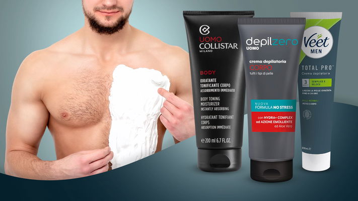 uomo che usa crema depilatoria con migliori 3 creme depilatorie 