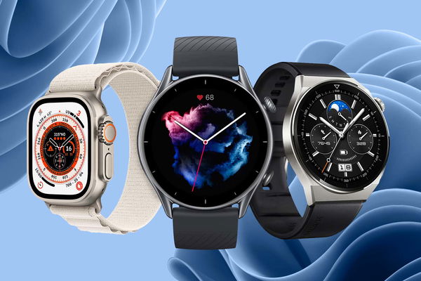 3 smartwatch sfondo grafica celeste