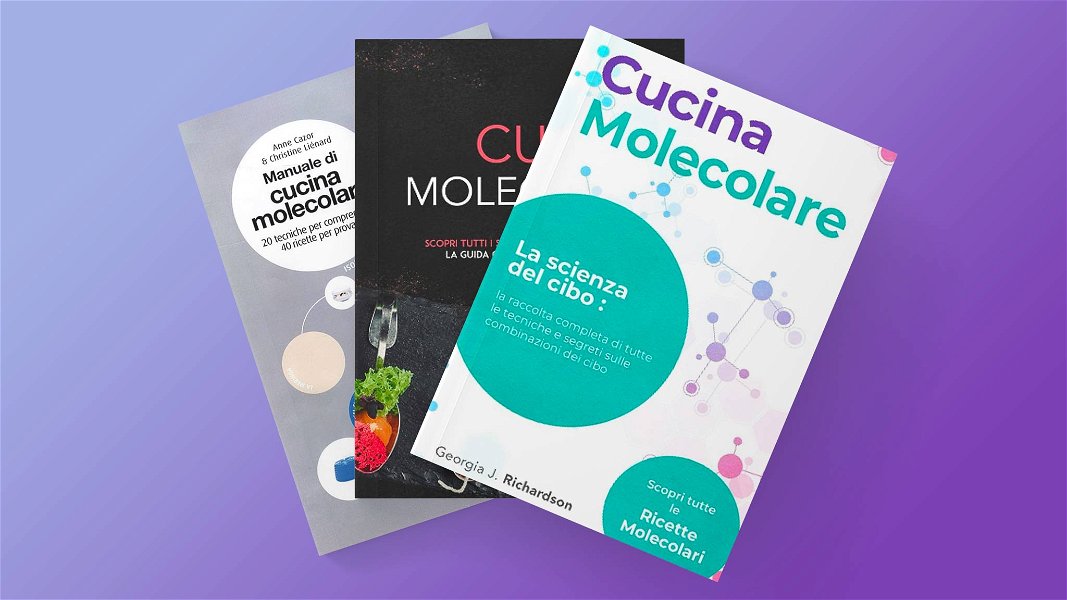 libri sulla cucina molecolare mockup verde e blu