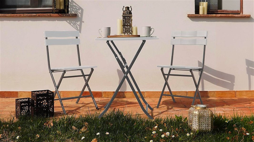sedie pieghevoli da giardino in metallo bianche 