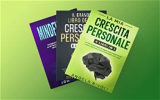 libri sulla crescita personale mockup verde sfumato