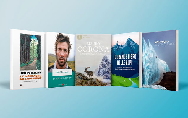 libri sulla montagna per adulti mockup azzurro