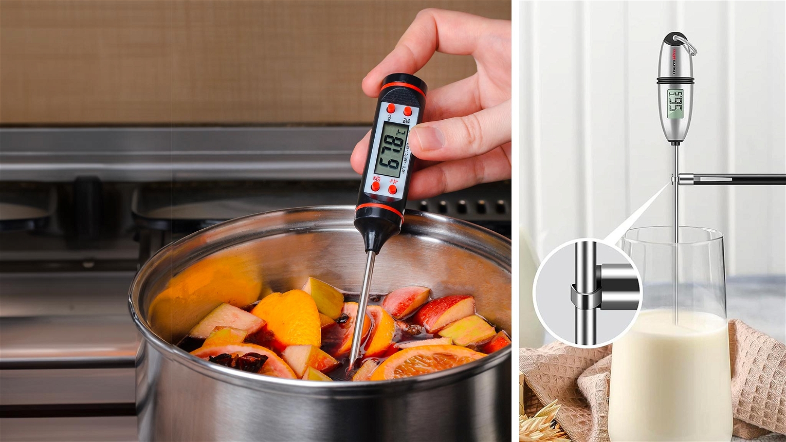 termometro da cucina in uso