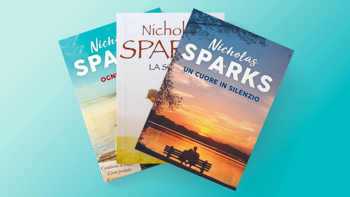 libri nicholas sparks mockup verde acqua