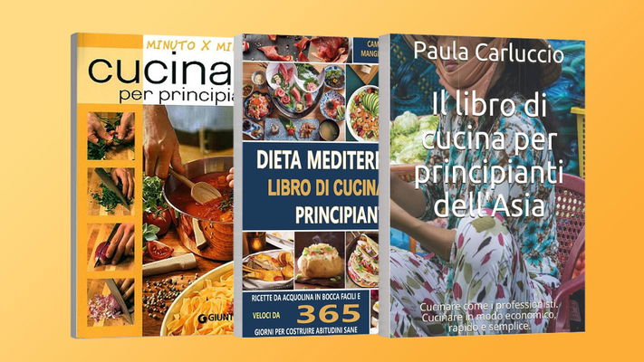 libri di cucina per principianti mockup giallo arancione