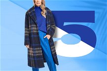 5 cappotti scozzesi donna righe blu