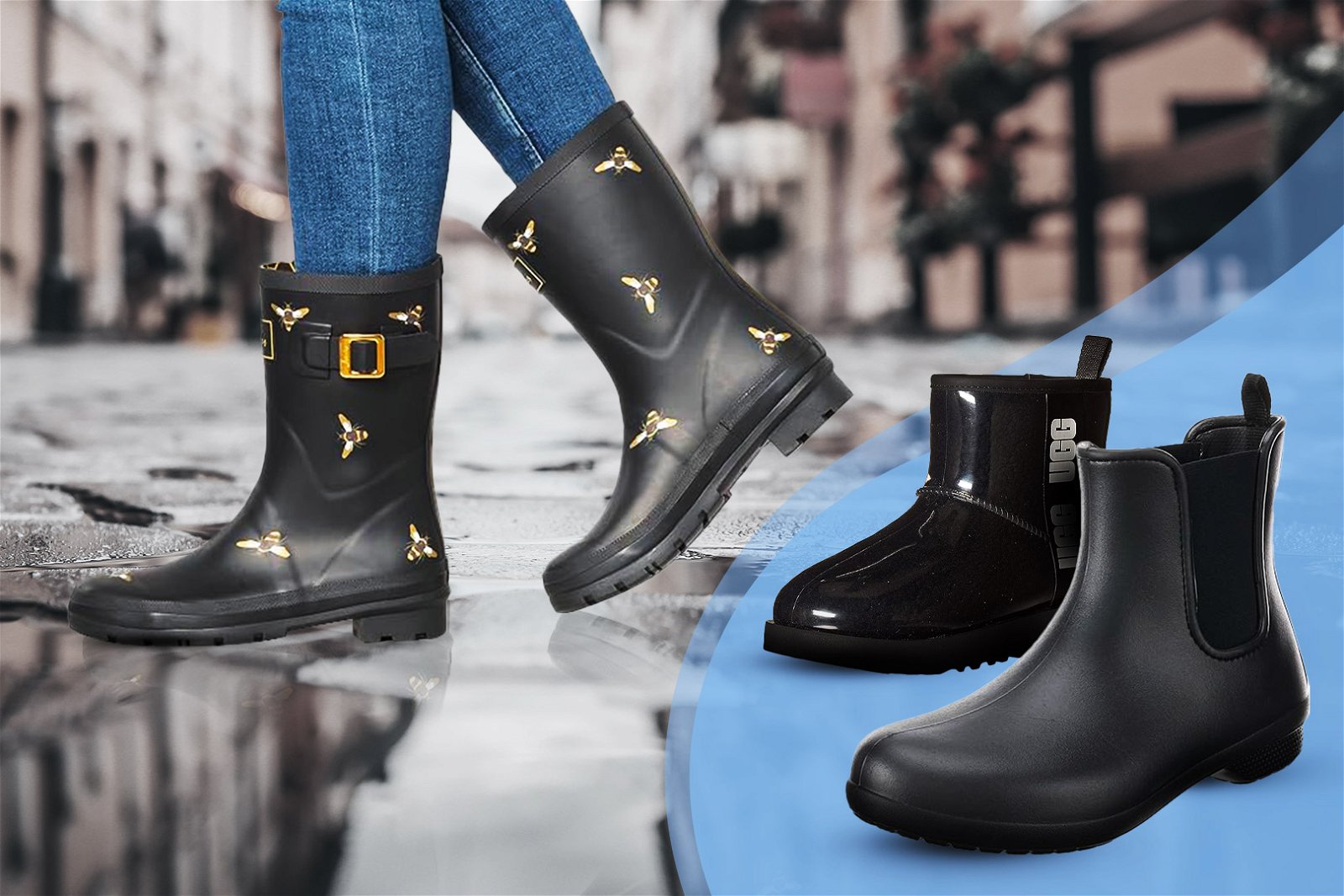 Stivali di gomma da donna per la pioggia