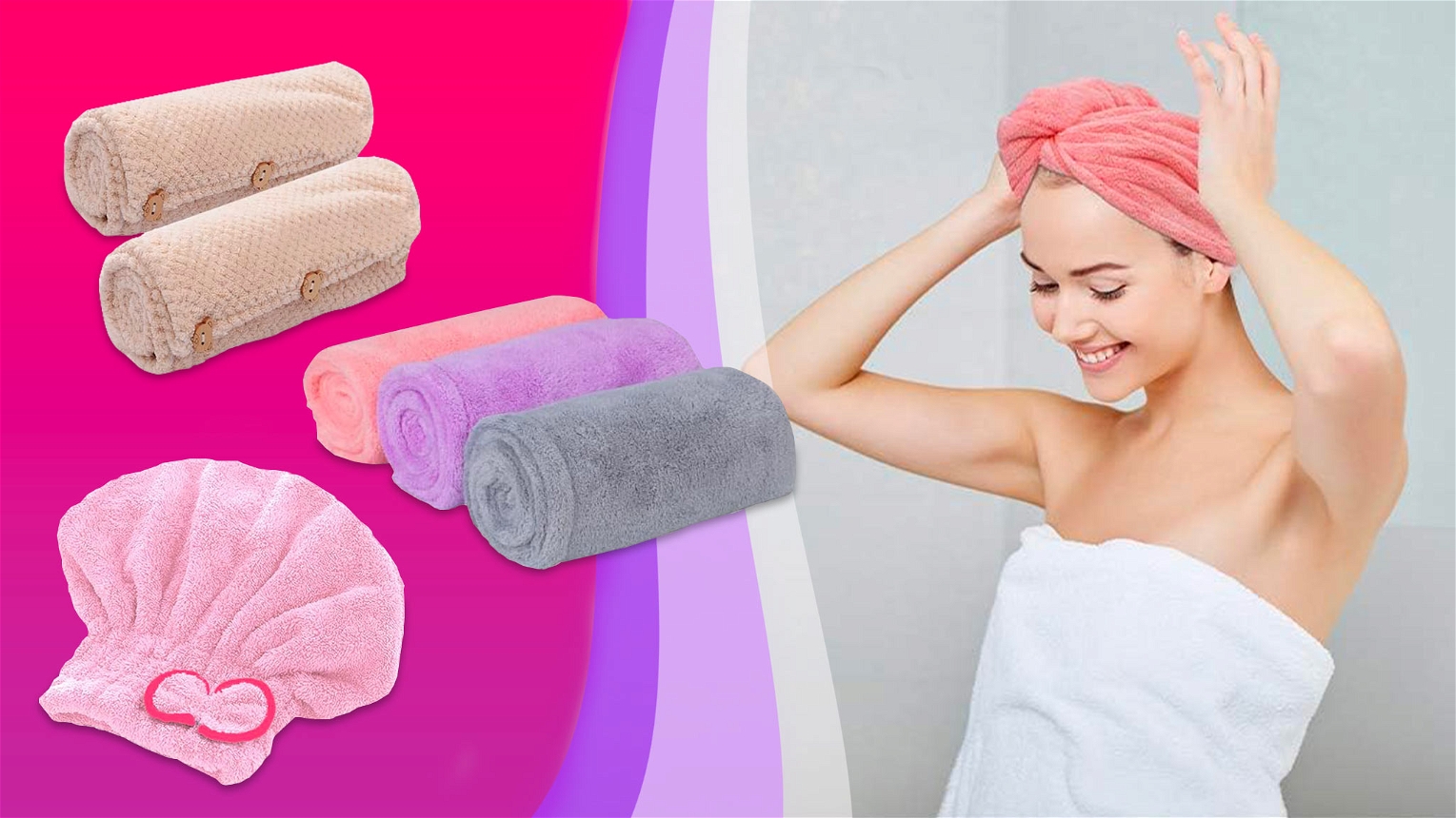 Asciugamani per capelli, tra morbidezza e praticità