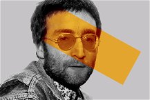 John Lennon con occhiali da sole tondi 