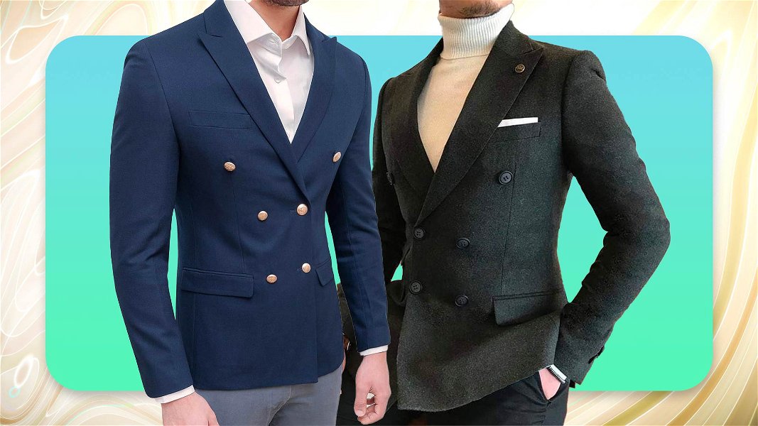 Due modelli che indossano giacche a doppiopetto