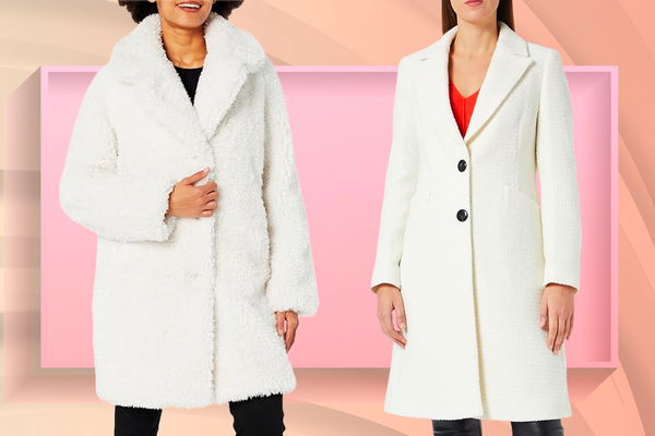 cappotto donna bianco indossato da due modelle 