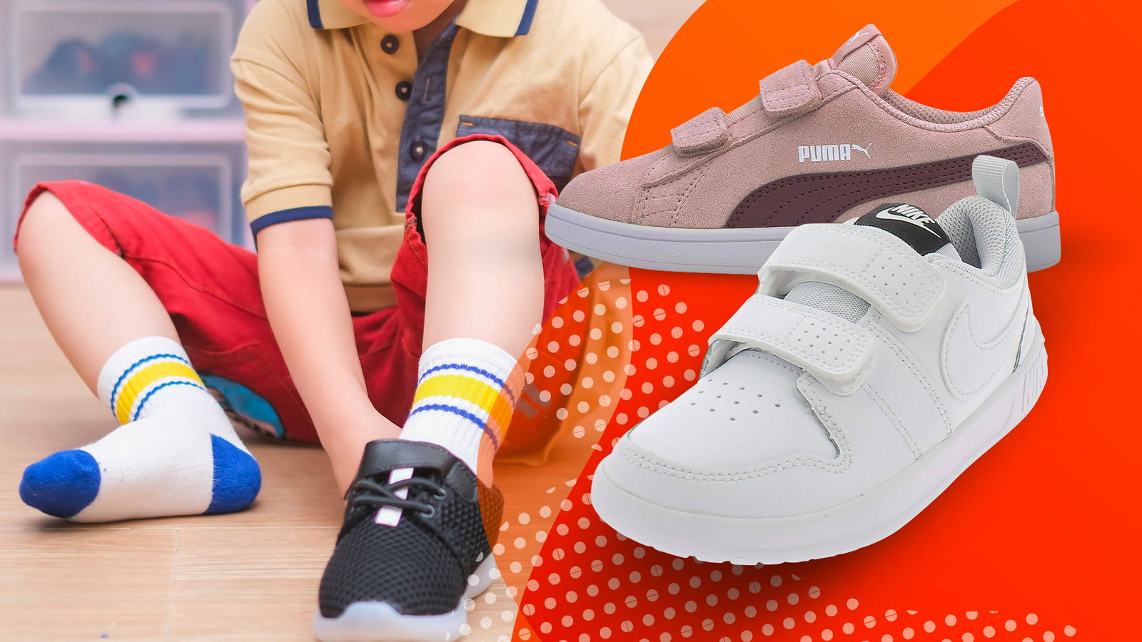 Sneakers senza deals lacci bambina