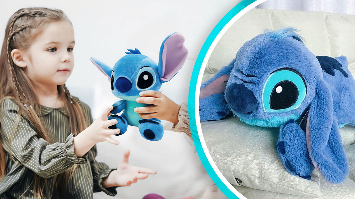 peluches di stich teneri con grafica