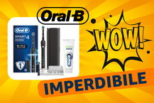 Oral B in primo piano con sconto imperdibile su sfondo giallo