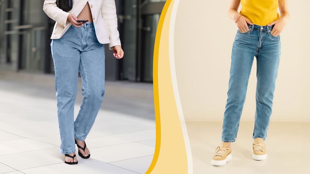 mom jeans indossati trend urban slouch con grafica