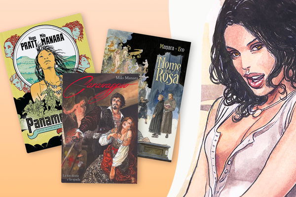 3 migliori fumetti di manara con close-up disegno donna 