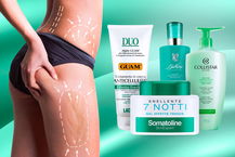 donna che si tocca la cellulite sulla coscia e migliori creme cellulite