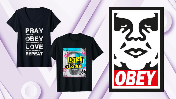 T shirt Obey in primo piano